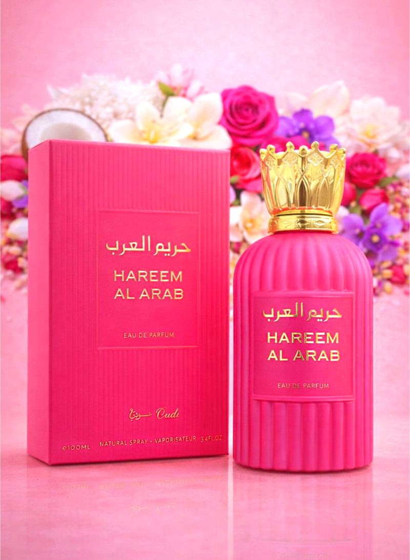 OUDI Vanilla Perfume for Women Oudi Hareem Al Arab Eau De Parfum 100ml | Luxury Vanilla Perfume with Coconut, Rose & Powdery Notes | Long Lasting Perfume for Women - Image 3